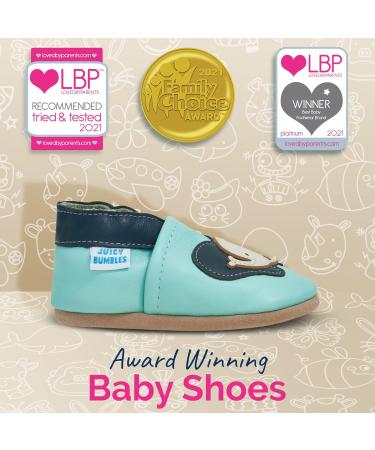 Soft Sole Baby Shoes for 0-6 Months | Leather Toddler Shoes with Happy Elephant Design - Buy Online on SooperMarket.com