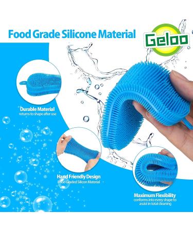 Silicone Sponge Dish Washing Kitchen Gadgets Brush (3 Pack) Blue+Grey+Green - Geloo - Buy Online on SooperMarket.com