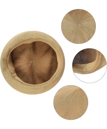 GEMVIE Womens Summer Beret Hat - Elegant Solid Color Artist Cap - Camel 7-7 1/4 - Buy Online on SooperMarket.com
