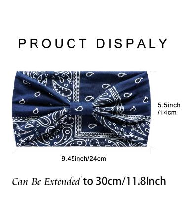 STGDAK Boho Headbands for Women - African Wide Hair Bands 6 Pack - Stylish Turban Stretch Fashion Headbands - Elastic Sweatband for Yoga, Running - Hair Accessories for Teen Girls - Style 28 - Buy Online on SooperMarket.com