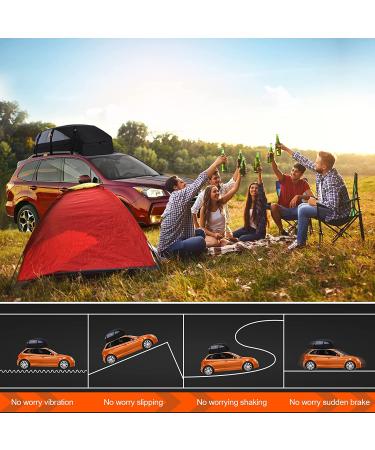 20 Cubic Feet Waterproof Car Rooftop Cargo Carrier | Soft Shell Roof Bag for All Cars | 6+8 Reinforced Straps and Storage Bag Included - Buy Online on SooperMarket.com