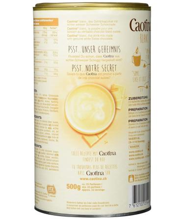 Caotina Blanc White Chocolate Tin 500g - Pack of 6 | Premium Swiss White Chocolate Treats | International Shipping Available - Buy Online on SooperMarket.com