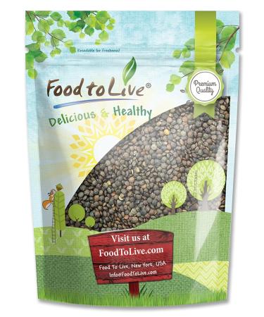 French Green Lentils, 3 Pounds  Non-GMO Verified, Whole Dry Beans, Raw, Sproutable, Vegan, Kosher, Bulk. Deep Peppery Flavor. Rich in Plant-Based Protein. Great Base for Soups, Chili, and Curries. Conventional 3 Pound (Pa