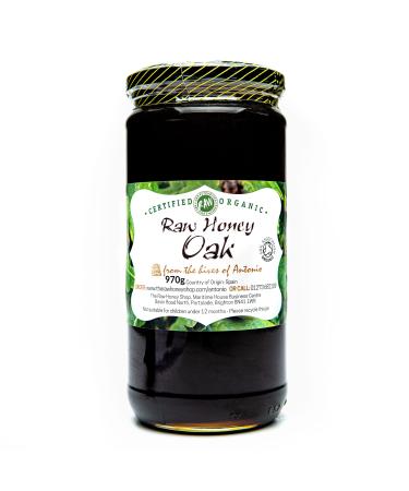 Antonio's Raw Certified Organic Oak Honey |Antibacterial Mountain Honey | Platinum Award Winning | Unpasteurised |Single Origin |The Raw Honey Shop |(970g) Oak 1 kg (Pack of 1)