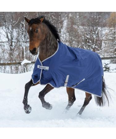 Bucas Freedom Turnout 125 Horse Blanket - Light Navy/Silver - International Shipping Available - Buy Online on SooperMarket.com