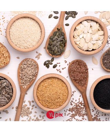Yupik Natural Raw Sesame Seeds 2.2 lb - Premium Quality Sesame Seeds for Cooking and Baking - Buy Online on SooperMarket.com