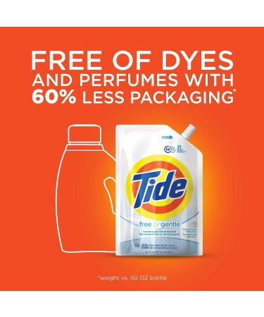 Tide Free & Gentle Liquid Laundry Detergent - 93 Loads, 45 fl oz (Pack of 3) - Buy Online on SooperMarket.com