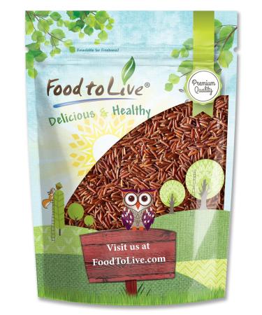 Red Rice, 3 Pounds  Whole Long-Grain Rice, Nutty Flavor, Soft Texture, Non-Sticky, Vegan, Bulk. Good Source of Protein and Antioxidants. Perfect for Pilafs, Salads, Stir-Fries, and Rice Bowls