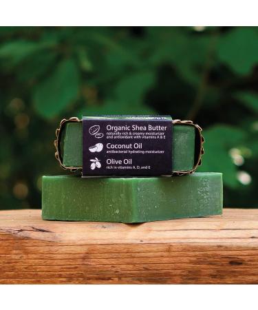 Hemlock Park Genovese Basil Shea Butter Bar Soap | Handcrafted in USA | Moisturizing Formula with Coconut Oil & Olive Oil | 1 Bar - Buy Online on SooperMarket.com