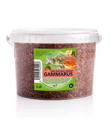 UGF - Premium Gammarus Bach flea crab dried 3 liters of buckets turtle feed fish feed aquarium axolotl feed hamster feed hedgehog feed koi lining rat food