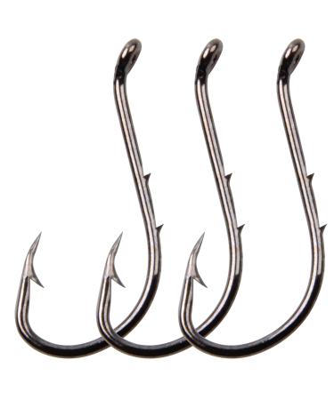 Octopus Fishing Hooks-120pcs Barbed Baitholder Hooks High Carbon Steel Offset Circle Octopus Hooks Extra Sharp Jig Fish Hooks for Freshwater Saltwater Size 8-6/0 6#-120PCS