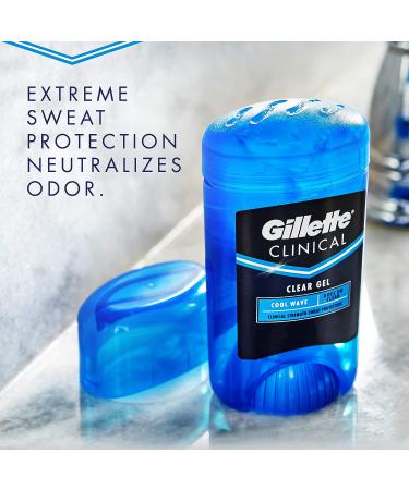 Gillette Clinical Strength Men's Antiperspirant Deodorant - Cool Wave Scent - Clear Gel - 1.6 oz - Buy Online on SooperMarket.com