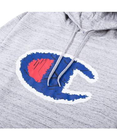 Champion Big and Tall Men's Fleece Graphic Pullover Hoodie - X-Large Tall Space Dye Hthr - Buy Online on SooperMarket.com