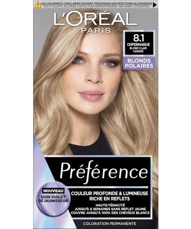 L'Or al Paris Preference Fleece Blond Permanent Hair Colour Shade: Copenhagen 8.1 Light Ash Blonde - Buy Online on SooperMarket.com