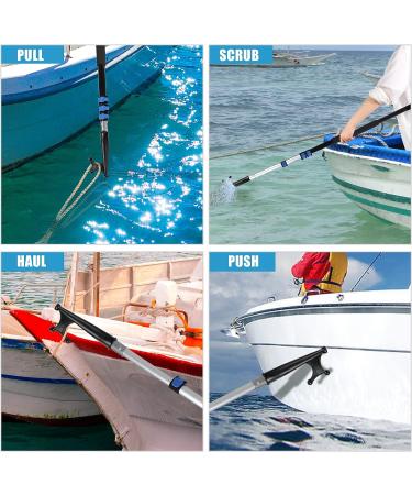Lineslife Boat Hooks Floating | Telescoping 12ft Extendable Push Hook Pole | Lightweight Aluminum | Non-Slip Black - Buy Online on SooperMarket.com