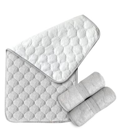 Waterproof Changing Pad Liners 26 x 13 - Hypoallergenic & Reusable - 3 Pack Portable Baby Diaper Change Mat - Gray - Buy Online on SooperMarket.com