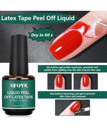 XIFEPFR Gel Nail Polish Remover Kit - 2 Pack | Professional Quick Remove, No Soaking Needed | Includes Latex Tape, Peel Off Liquid & Manicure Tools - Buy Online on SooperMarket.com