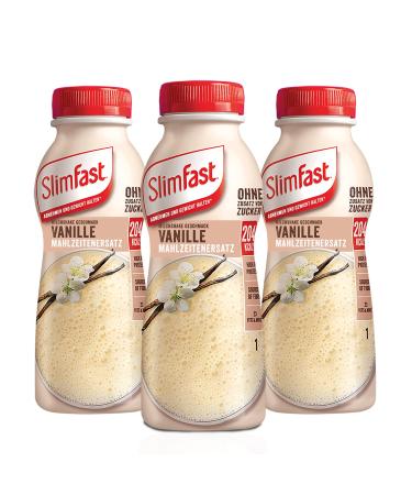 Slimfast finished drink vanilla 3 Pack i Previous drink with high protein content & reduced calories i ready to drink for a weight -controlling diet I 3 x 325 ml vanilla 325 ml (3 -pack)