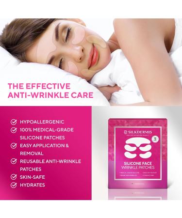 Silicone Face & Forehead Wrinkle Patches - Anti-Wrinkle Treatment for Smile Lines & Under Eyes (5pcs) | Best Nasolabial Folds Solution - Buy Online on SooperMarket.com
