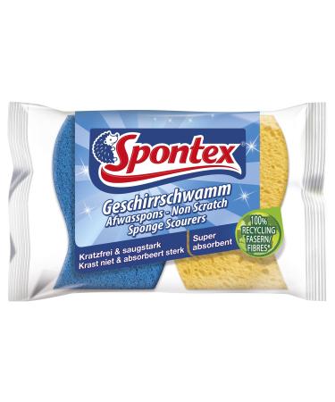 Spontex dish sponge 2-pack scratch-free & absorbent 2-pack dish sponge 2-pack