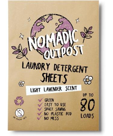 Eco-Friendly Laundry Detergent Sheets - Space-Saving Lavender Soap Strips for 80 Loads | Mess-Free Travel-Friendly Efficient Cleaning - Buy Online on SooperMarket.com