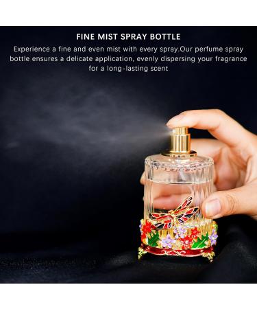 YU FENG 18ml Dragonfly Decorative Glass Spray Perfume Bottle Clear Empty Fine Mist Glass Travel Bottle Retro Refillable Atomizer Containers Decor N5 - Buy Online on SooperMarket.com