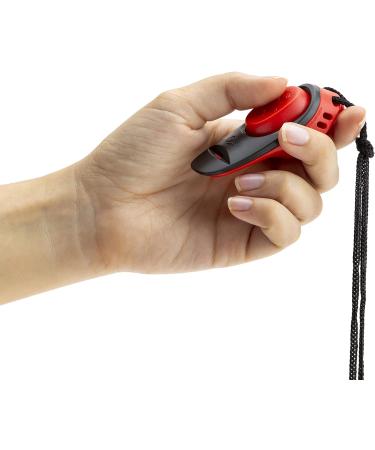 Mikki 2-in-1 High Pitched Whistle Clicker for Dog Training | Recall & Command Aid with Neck Strap | Lightweight 31g - Buy Online on SooperMarket.com