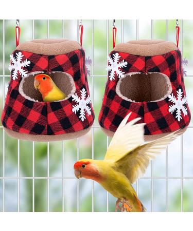 ZYP 2 Pack Winter Bird Nest & Snuggle Cave Hanging Hammock Cage - Cozy Hideaway Sleeping Bed for Parakeet, Cockatiel, Conure, Cockatoo, Macaw - Christmas Special - Buy Online on SooperMarket.com