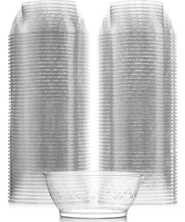 Clear Mini Plastic Bowls - 100 Pack 6 Oz Disposable Premium Dessert Bowls for Weddings, Catering, Parties - Ideal for Ice Cream, Home or Event Supplies - Buy Online on SooperMarket.com