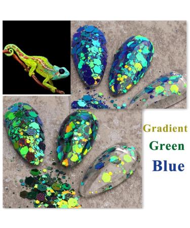 Shop GZSYY Nail Art Sequins - 12 Colors of Sparkly Glitter Powder for Stunning Nail Designs - Buy Online on SooperMarket.com