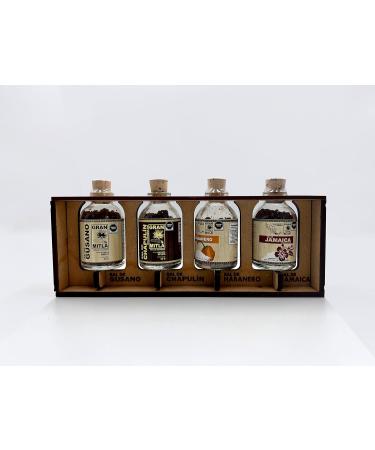 Gran Mitla 4 Pack Mexican Salt Kit 4 0.88 oz mini jars of Sal de Gusano Sal Chapulin Sal Flor de Jamaica Sal Chile Habanero Mezcal Agave Worm and Grasshopper Salt