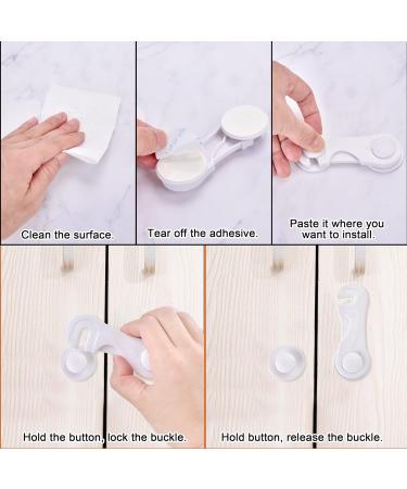 NORSON-NADISHA 10PCS Child Safety Cupboard Locks - Adhesive Locks for Cabinets, Drawers, Fridge, and More - Buy Online on SooperMarket.com