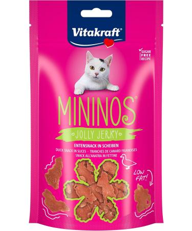 Vita Power Mininos Jolly Jolly Duck Snack Slices for Cats - Low Fat No Added Sugar Perfect Reward & Pampering Treats (13x40g) - Buy Online on SooperMarket.com