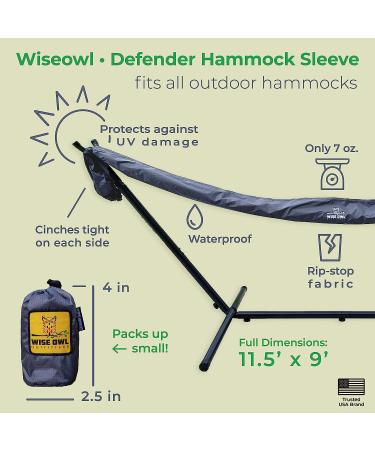 Wise Owl Outfitters Hammock Sleeve - Universal Waterproof Rain Protector for Camping Gear - Buy Online on SooperMarket.com