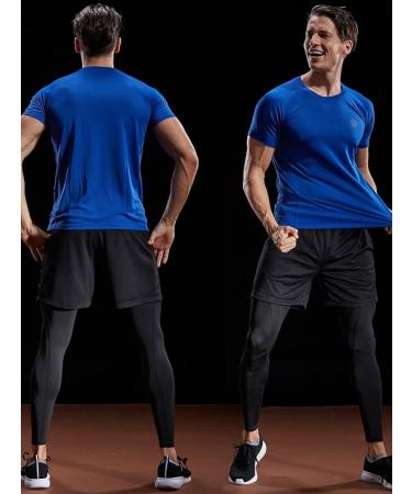 NELEUS Men's Dry Fit Mesh Athletic Shirts - Black red blue - Medium - Buy Online on SooperMarket.com