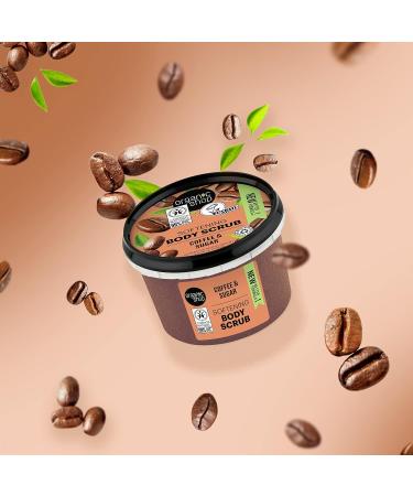 Organic Shop Body Scrub - Natural Brazilian Coffee & Sugar 250ml | Exfoliating Hydrating Eco-Friendly Skincare - Buy Online on SooperMarket.com