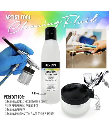 Ultimate Airbrush Cleaner Kit with Solution, Holder, and Glass Cleaning Pot - Efficient Airbrush Cleaning Solution - Buy Online on SooperMarket.com