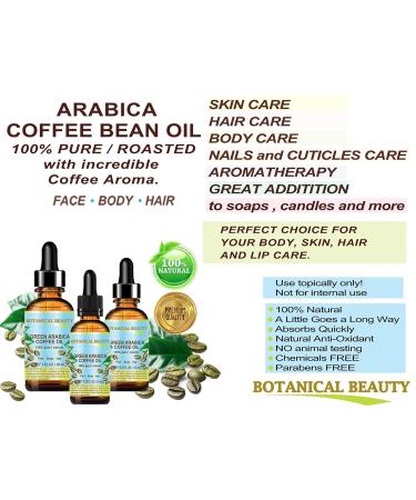 Buy 100% Pure Green Arabica Coffee Oil - 10ml Anti-Aging Face Skin Hair & Nails Treatment | Botanical Beauty - Buy Online on SooperMarket.com
