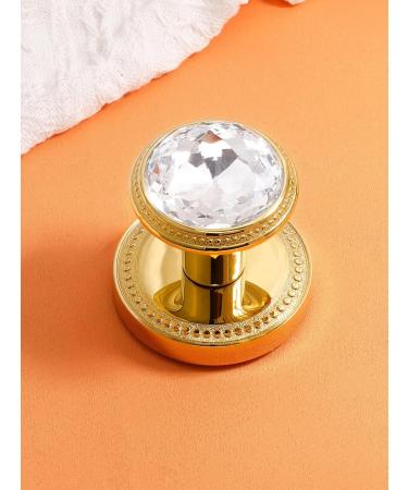 SORWDUERM Crystal Door Knobs - 2 Pack Dummy Interior Glass Knobs in Gold/Polished Brass for Elegant Home Decor - Buy Online on SooperMarket.com