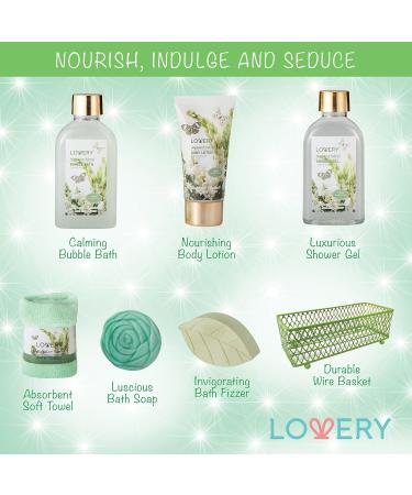 Home Spa Gift Basket - Magnolia & Tuberose Scent 7-Piece Bath & Body Set for Women & Men | Shower Gel Bubble Bath Bath Bomb & More - Perfect Gift - Buy Online on SooperMarket.com