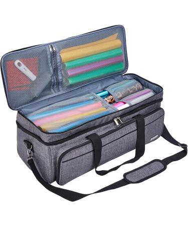 NICOGENA Double Layer Carrying Case for Cricut Explore Air 2 & Maker - Grey | Mat Pocket & Large Front Pockets for Tools & Supplies - Buy Online on SooperMarket.com