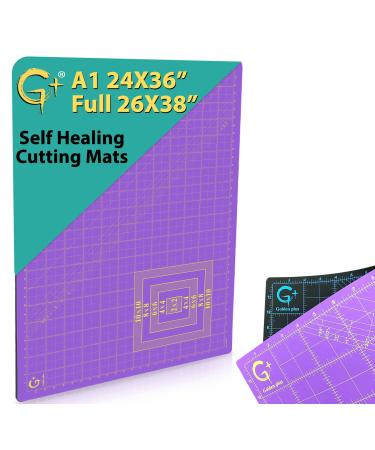 G+ Self-Healing Cutting Mat - True A1 24 x 36" (26 x 38" Full) Eco-Friendly, Double-Sided, Non-Slip, Rotary Cutting Board for Sewing, Arts and Crafts for School Projects, Businesses, and Giveaways A1: 24x36" (26x38" Full)
