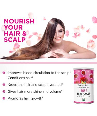 Organic Veda Edible Rose Petal Powder - Natural Powder for Cooking, Baking, DIY Beauty Products - 7oz - Buy Online on SooperMarket.com