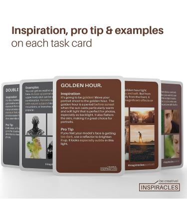 XL Photography Inspiration Cards Deck - Ultimate Photographer Gift with DSLR Accessories and Cheat Sheet - Portrait Edition - Buy Online on SooperMarket.com