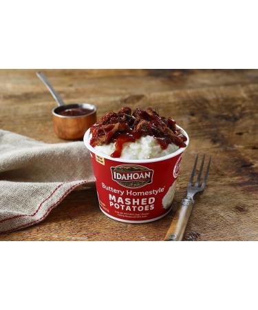 Idahoan Buttery Homestyle Mashed Potatoes 1.5 oz Cup (12-Pack) - Delicious and Convenient Instant Mashed Potatoes - Buy Online on SooperMarket.com