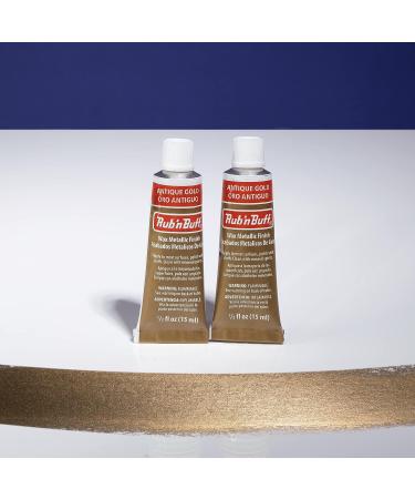 AMACO Rub n Buff Antique Gold - 2 Tubes, 15ml each - Gilding Wax for Furniture Restoration - Rub n Buff Colors Set - Buy Online on SooperMarket.com