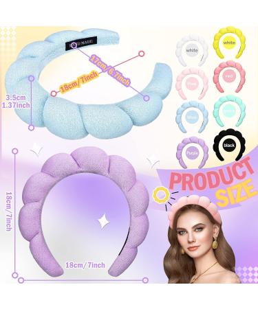 Jexine 8 Pcs Cute Spa Headbands for Women - Non Slip Terry Cloth Makeup Hair Band - Buy Online on SooperMarket.com
