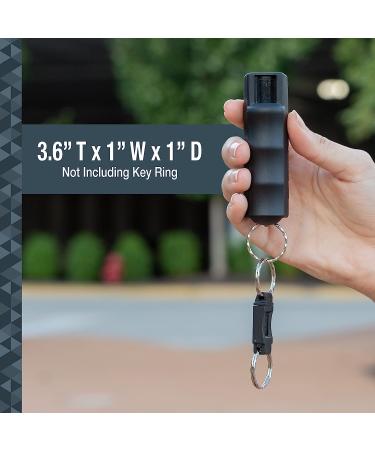 SABRE Defense Spray 3-in-1 Formula - Max Strength Pepper Spray, CS Tear Gas, UV Dye - Quick Release Key Ring - Finger Grip - 25 Bursts - Buy Online on SooperMarket.com