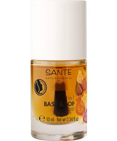 Sante Naturkosmetik 2in1 Base & Top Coat Over & Base Coat Vegan Organic Extracts 10 ml
