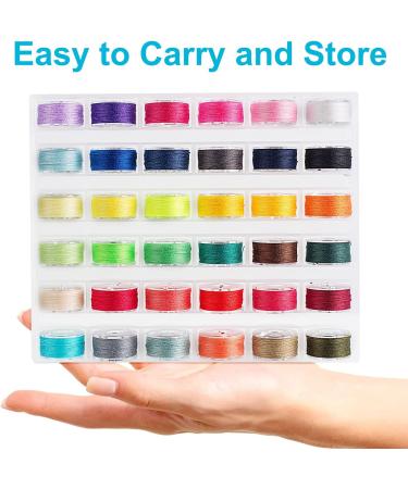 Xiphum 37Pcs Premium Bobbins Set with 36-Color Sewing Threads and Scissor - Compatible with Bro-Ther/Ja-Nome/Elna/Baby-Lock/Sin-ger - Buy Online on SooperMarket.com